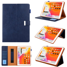 Load image into Gallery viewer, For iPad Pro 11 (2020) &amp; (2018) Small Metal Button Magnetic Attraction Tablet PC Protective Leather Case with Deformable Bracket &amp; Handle &amp; Card Slots &amp; Pen Slot &amp; Sleep / Wake-up Function