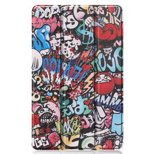 Load image into Gallery viewer, Colored Drawing Horizontal Flip Leather Case, with Three-folding Holder