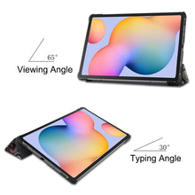 Load image into Gallery viewer, Colored Drawing Horizontal Flip Leather Case, with Three-folding Holder