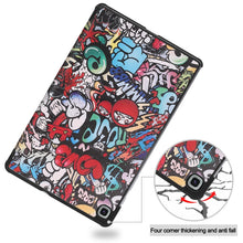 Load image into Gallery viewer, Colored Drawing Horizontal Flip Leather Case, with Three-folding Holder