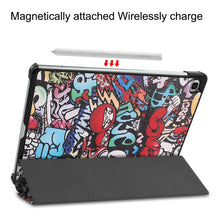 Load image into Gallery viewer, Colored Drawing Horizontal Flip Leather Case, with Three-folding Holder