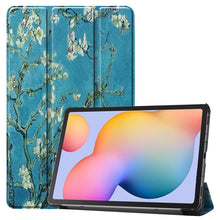 Load image into Gallery viewer, Colored Drawing Horizontal Flip Leather Case, with Three-folding Holder