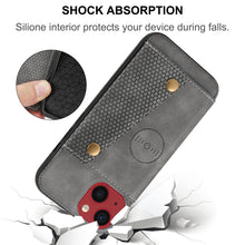 Load image into Gallery viewer, Double Buckle Card Slots PU+TPU Phone Case, For iPhone 14, For iPhone 14 Plus, For iPhone 14 Pro, For iPhone 14 Pro Max