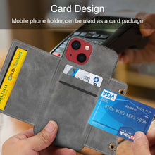 Load image into Gallery viewer, Double Buckle Card Slots PU+TPU Phone Case, For iPhone 14, For iPhone 14 Plus, For iPhone 14 Pro, For iPhone 14 Pro Max
