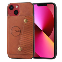 Load image into Gallery viewer, Double Buckle Card Slots PU+TPU Phone Case, For iPhone 14, For iPhone 14 Plus, For iPhone 14 Pro, For iPhone 14 Pro Max