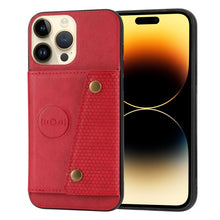 Load image into Gallery viewer, Double Buckle Card Slots PU+TPU Phone Case, For iPhone 14, For iPhone 14 Plus, For iPhone 14 Pro, For iPhone 14 Pro Max