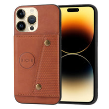 Load image into Gallery viewer, Double Buckle Card Slots PU+TPU Phone Case, For iPhone 14, For iPhone 14 Plus, For iPhone 14 Pro, For iPhone 14 Pro Max