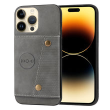 Load image into Gallery viewer, Double Buckle Card Slots PU+TPU Phone Case, For iPhone 14, For iPhone 14 Plus, For iPhone 14 Pro, For iPhone 14 Pro Max