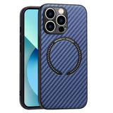 Carbon Fiber Texture MagSafe Magnetic Phone Case, For iPhone 14, For iPhone 14 Plus, For iPhone 14 Pro, For iPhone 14 Pro Max, For iPhone 13, For iPhone 13 Pro, For iPhone 13 Pro Max, For iPhone 12, For iPhone 12 Pro, For iPhone 12 Pro Max