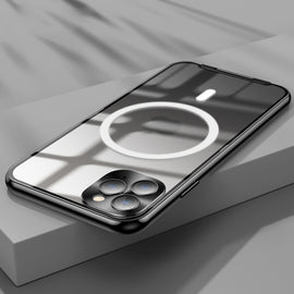 Frosted Metal Phone Case with Magnetic, For iPhone 11 Pro, For iPhone 12, For iPhone 12 Pro, For iPhone 12 Pro Max, For iPhone 13, For iPhone 13 Pro, For iPhone 13 Pro Max, For iPhone 14, For iPhone 14 Plus, For iPhone 14 Pro, For iPhone 14 Pro Max