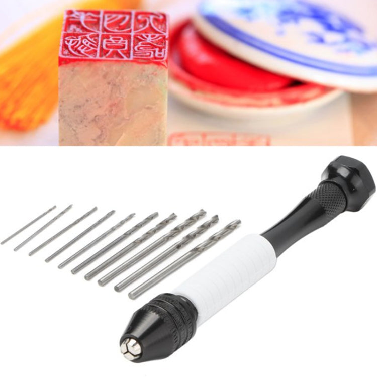 Precision Pin Vise Mini Twist Drill Bits Hand Drill Set, 8009, 8011