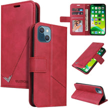 Load image into Gallery viewer, GQUTROBE Right Angle Leather Phone Case, For iPhone 13, For iPhone 13 mini, For iPhone 13 Pro, For iPhone 13 Pro Max, For iPhone 12 mini, For iPhone 12 Pro, For iPhone 12 Pro Max, For iPhone 11