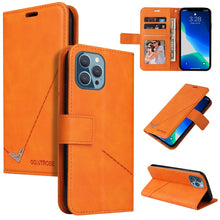 Load image into Gallery viewer, GQUTROBE Right Angle Leather Phone Case, For iPhone 13, For iPhone 13 mini, For iPhone 13 Pro, For iPhone 13 Pro Max, For iPhone 12 mini, For iPhone 12 Pro, For iPhone 12 Pro Max, For iPhone 11