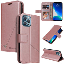 Load image into Gallery viewer, GQUTROBE Right Angle Leather Phone Case, For iPhone 13, For iPhone 13 mini, For iPhone 13 Pro, For iPhone 13 Pro Max, For iPhone 12 mini, For iPhone 12 Pro, For iPhone 12 Pro Max, For iPhone 11