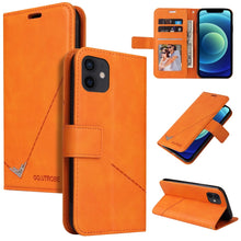 Load image into Gallery viewer, GQUTROBE Right Angle Leather Phone Case, For iPhone 13, For iPhone 13 mini, For iPhone 13 Pro, For iPhone 13 Pro Max, For iPhone 12 mini, For iPhone 12 Pro, For iPhone 12 Pro Max, For iPhone 11