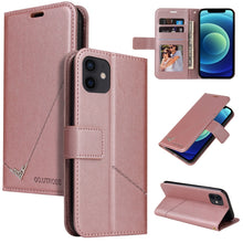Load image into Gallery viewer, GQUTROBE Right Angle Leather Phone Case, For iPhone 13, For iPhone 13 mini, For iPhone 13 Pro, For iPhone 13 Pro Max, For iPhone 12 mini, For iPhone 12 Pro, For iPhone 12 Pro Max, For iPhone 11