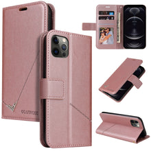 Load image into Gallery viewer, GQUTROBE Right Angle Leather Phone Case, For iPhone 13, For iPhone 13 mini, For iPhone 13 Pro, For iPhone 13 Pro Max, For iPhone 12 mini, For iPhone 12 Pro, For iPhone 12 Pro Max, For iPhone 11