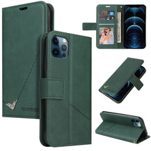 Load image into Gallery viewer, GQUTROBE Right Angle Leather Phone Case, For iPhone 13, For iPhone 13 mini, For iPhone 13 Pro, For iPhone 13 Pro Max, For iPhone 12 mini, For iPhone 12 Pro, For iPhone 12 Pro Max, For iPhone 11