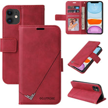 Load image into Gallery viewer, GQUTROBE Right Angle Leather Phone Case, For iPhone 13, For iPhone 13 mini, For iPhone 13 Pro, For iPhone 13 Pro Max, For iPhone 12 mini, For iPhone 12 Pro, For iPhone 12 Pro Max, For iPhone 11