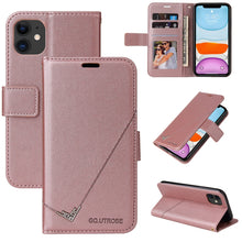 Load image into Gallery viewer, GQUTROBE Right Angle Leather Phone Case, For iPhone 13, For iPhone 13 mini, For iPhone 13 Pro, For iPhone 13 Pro Max, For iPhone 12 mini, For iPhone 12 Pro, For iPhone 12 Pro Max, For iPhone 11