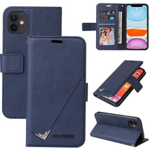 Load image into Gallery viewer, GQUTROBE Right Angle Leather Phone Case, For iPhone 13, For iPhone 13 mini, For iPhone 13 Pro, For iPhone 13 Pro Max, For iPhone 12 mini, For iPhone 12 Pro, For iPhone 12 Pro Max, For iPhone 11
