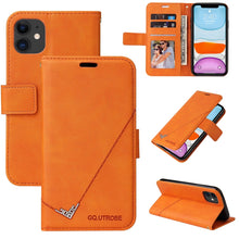 Load image into Gallery viewer, GQUTROBE Right Angle Leather Phone Case, For iPhone 11 Pro, For iPhone 11 Pro Max, For iPhone X / XS, For iPhone XR, For iPhone XS Max, For iPhone 7 Plus / 8 Plus, For iPhone 6 Plus / 6s Plus, For iPhone 6 / 6S