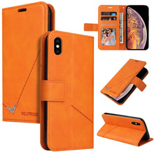 Load image into Gallery viewer, GQUTROBE Right Angle Leather Phone Case, For iPhone 11 Pro, For iPhone 11 Pro Max, For iPhone X / XS, For iPhone XR, For iPhone XS Max, For iPhone 7 Plus / 8 Plus, For iPhone 6 Plus / 6s Plus, For iPhone 6 / 6S