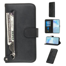 Load image into Gallery viewer, Fashion Calf Texture Zipper Horizontal Flip Leather Case with Stand &amp; Card Slots &amp; Wallet Function, For Galaxy S20 Ultra, For Galaxy S20, For Galaxy S20+