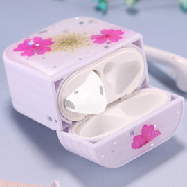 For AirPods 1 / 2 Beautiful Ladies Flowers Pattern Wireless Earphone Protective Case, For AirPods 1 / 2