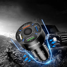 Load image into Gallery viewer, TE-094 4 in 1 Cigarette Lighter Conversion Plug Multi-function USB Car Fast Charger
