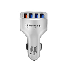 Load image into Gallery viewer, KC08 4 in 1 Cigarette Lighter Conversion Plug Multi-function USB Car Fast Charger, KC08 (Black), KC08 (White)