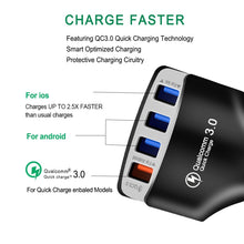 Load image into Gallery viewer, KC08 4 in 1 Cigarette Lighter Conversion Plug Multi-function USB Car Fast Charger, KC08 (Black), KC08 (White)