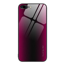 Load image into Gallery viewer, Texture Gradient Glass TPU Phone Case, For iPhone 8 Plus / 7 Plus