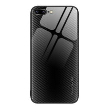 Load image into Gallery viewer, Texture Gradient Glass TPU Phone Case, For iPhone 8 Plus / 7 Plus