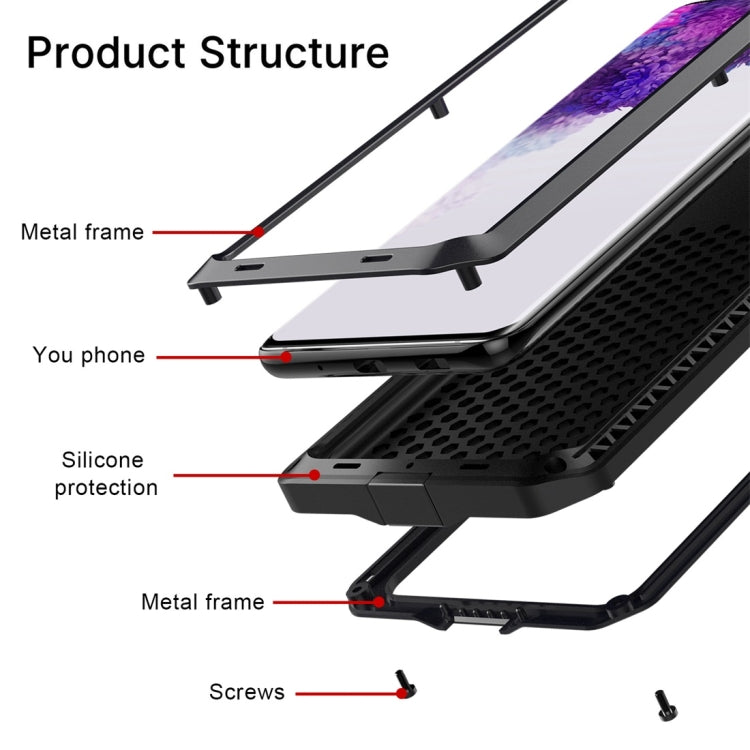 Shockproof Waterproof Silicone + Zinc Alloy Protective Case