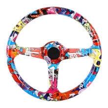 Load image into Gallery viewer, 35cm Car Racing Graffiti ABS Steering Wheel