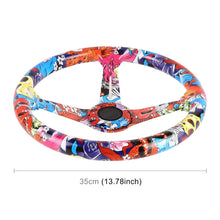 Load image into Gallery viewer, 35cm Car Racing Graffiti ABS Steering Wheel