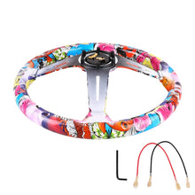 Load image into Gallery viewer, 35cm Car Racing Graffiti ABS Steering Wheel