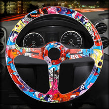 Load image into Gallery viewer, 35cm Car Racing Graffiti ABS Steering Wheel