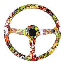 Load image into Gallery viewer, 35cm Car Racing Graffiti ABS Steering Wheel