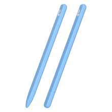 Load image into Gallery viewer, 3 in 1 Striped Liquid Silicone Stylus Case with Two Tip Caps, For Apple Pencil 1, For Apple Pencil 2