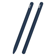 Load image into Gallery viewer, 3 in 1 Striped Liquid Silicone Stylus Case with Two Tip Caps, For Apple Pencil 1, For Apple Pencil 2