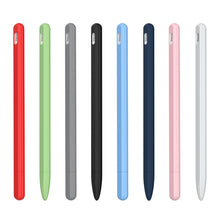 Load image into Gallery viewer, 3 in 1 Striped Liquid Silicone Stylus Case with Two Tip Caps, For Apple Pencil 1, For Apple Pencil 2