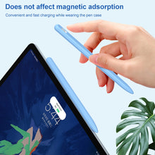 Load image into Gallery viewer, 3 in 1 Striped Liquid Silicone Stylus Case with Two Tip Caps, For Apple Pencil 1, For Apple Pencil 2