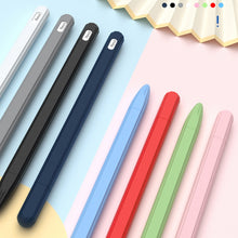 Load image into Gallery viewer, 3 in 1 Striped Liquid Silicone Stylus Case with Two Tip Caps, For Apple Pencil 1, For Apple Pencil 2