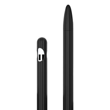 Load image into Gallery viewer, 3 in 1 Striped Liquid Silicone Stylus Case with Two Tip Caps, For Apple Pencil 1, For Apple Pencil 2