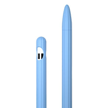 Load image into Gallery viewer, 3 in 1 Striped Liquid Silicone Stylus Case with Two Tip Caps, For Apple Pencil 1, For Apple Pencil 2