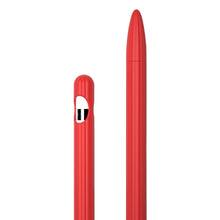 Load image into Gallery viewer, 3 in 1 Striped Liquid Silicone Stylus Case with Two Tip Caps, For Apple Pencil 1, For Apple Pencil 2