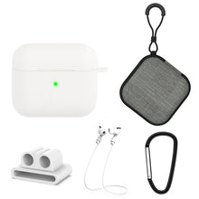 Load image into Gallery viewer, 5 in 1 Silicone Earphone Protective Case + Earphone Bag + Earphones Buckle + Hook + Anti-lost Rope Set, For AirPods 3