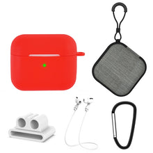 Load image into Gallery viewer, 5 in 1 Silicone Earphone Protective Case + Earphone Bag + Earphones Buckle + Hook + Anti-lost Rope Set, For AirPods 3